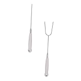 DOITOOL 2 Stück Teleskopische Edelstahl Grillgabel Ausziehbare Bbq Gabeln mit Langem Griff Praktische und Langlebige Barbecue Gabeln für Camping Familien und Outdoor Grillpartys
