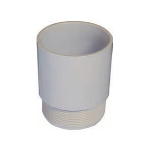 Manguito roscado pvc m25x1,5 gris