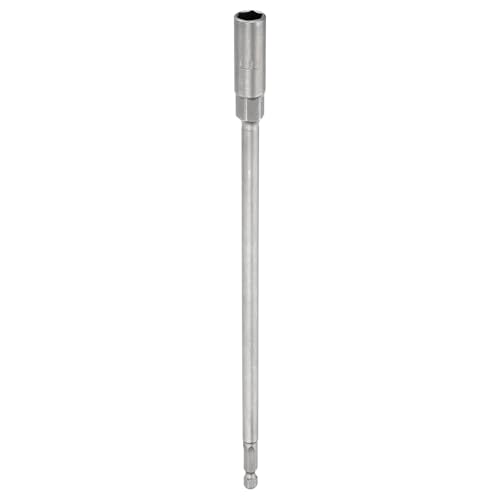 QUARKZMAN Douille À Clé À Choc 10mm Métrique 1/4" Tige Hexagonale 10" (250mm) Extra Longue 6 Points Douilles À Changement Rapide Acier 40Cr Pour Embouts Boulon Visseuses