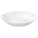 Ikea OFTAST Kitchen & Dining, Tempered Opal Glass Classic Deep Dish Plates (20cm) Pack of 6pc
