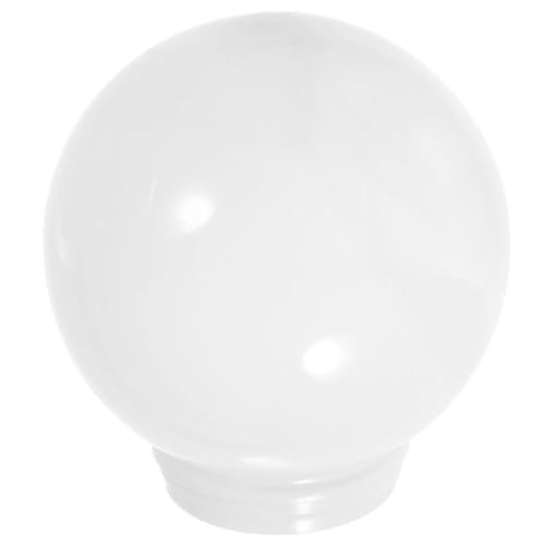 Image of Angoily 4 Inch White Acrylic Replacement Globe Round Lamp Shade Covers for Ceiling Wall Fixtures Lamp Posts Streetlight 100mm