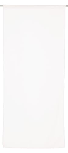 LINDER Voilage Vitrage - Passe Tringle - Blanc Azuré - 90x200cm - 100% Polyester - Certifié Oeko -TEX - Tissé et Teint en France - Collection Etamine Givrée