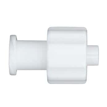 Luer Fitting, Straight Adapter, Polypropylene, Male Luer Integral Lock Ring to Female Luer Thread: 25/Pk