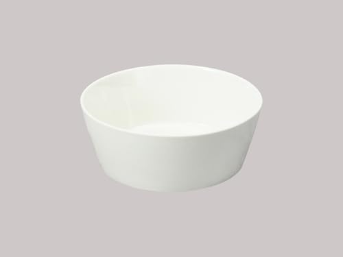 HomeVss, Bone China Cone Shape, Elegance White Bowl 18oz, Case of 6