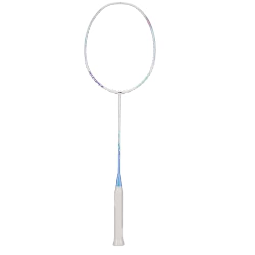 Image of Li-Ning Axforce 80 Badminton Racquet, White, Light Purple, Graphite Frame, 4U6 Head-Heavy Balance, Unstrung, Power Smash Design