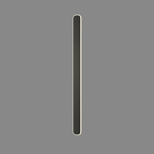Applique da parete moderna e minimalista a LED dorata, lampada lineare nera a incasso per ambienti interni, design a strisce lunghe per esposizione e atmosfera eleganti, 80 cm, scuro