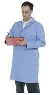 Superior Surgical 473-M Microstatic ESD Lab Coat, Unisex, Blue, M