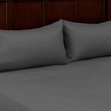 MainstayMain Stays Standard Grey Flannel Microfiber Pillowcase Set