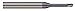 Micro 100 BEF-078-400-3 Ball End Mill, 5/64" Cutter Dia.117" LOC.400" Reach.074" Neck Dia, 3 Fl, 1/8" Shank Dia, 1-1/2" OAL, Uncoated