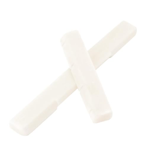BESPORTBLE Ukulele Bone Nut and Saddle Set Durable Buffalo Bone Slotted Neck Nut Bridge Saddle Replacement for Enhanced Tone White Color for Ukulele Players