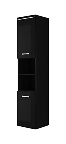 Armoire Colonne Paso (Noir Brillant)
