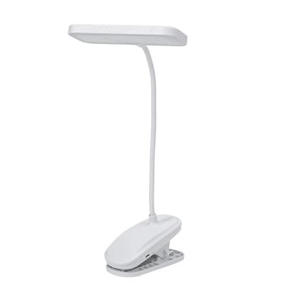 Genérico Lampara Flexo led escritorio con pinza y cuello flexible, con batería, con tres temperaturas de luz