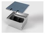 BS 8802T - Presa da pavimento, 2 prese, rettangolare, utilizzabile