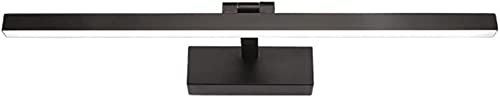 Applique murale noire Nero de 50cm avec lumière blanche pour meuble vasque