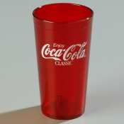 Carlisle Paddles 52163550D Coca-Cola Stackable Tumbler, Ruby