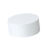 Viahsen Mannequin Display Pedestal Stand Aus Acryl Zylinder Präsentation Rundes Standpodest Tragfähig Und Langlebig für Hochzeitsladen Bekleidungsgeschäft Woh, Weiß