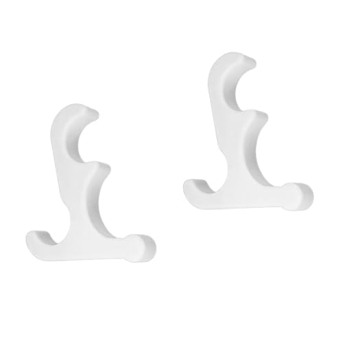 Twowinds - Haken für Handtuchheizkörper - Heizkörperhaken - Robuster Handtuchhaken für Badezimmerheizkörper - Ohne Werkzeug – Geeignet für Runde Rohre (Ø 2cm) - Farbe Weiß (2 Stück)
