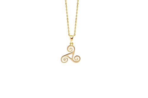 Pendentif Triskel plaqué or 3 microns collier breton pendentif celte 19mm 22mm