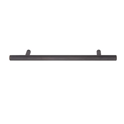 Image of South Main Hardware Euro Bar Cabinet Drawer Pull Handle (3 /8 inch Diameter), 7.38 inch Length (5 inch Hole Center), Oil Rubbed Bronze, Mounting Hardware Included, 10-Pack