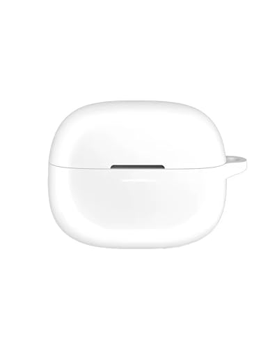 Xiaomi Redmi Buds 6 Pro ile uyumlu kancalı silikon renkli kılıf, beyaz