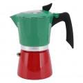 Hinzonek Kaffeemaschine aus Aluminium, tragbar, mit transparentem Deckel, für Reisen, Grün, Rot. 6 Kannen 300 ml0… – Bild 5