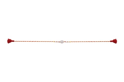Image of 925 Silver Sacred Thread for Brother | Traditional Chandi Rakhi | Raksha Bandhan Celebration Accessory | Bracelet-Inspired Design | Gift for Bhai, Boys & Children