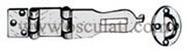 Bloque coqueron laiton chromé 140x35 mm Osculati fermeture fermeture coffre bateau