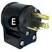 Q-716-RA, Conn NEMA 5-20P PL 3 POS RA Cable Mount 3 Terminal 1 Port (5 Items)