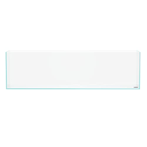 Image of LANDEN 90L 10.8 Gal Rimless Low Iron Aquarium Long Fish Tank, Bookshelf Aquarium, W35.4xD7.87xH9.84 in(90x20x25cm) 6mm Thickness with Black Nano Foam Leveling mat Included