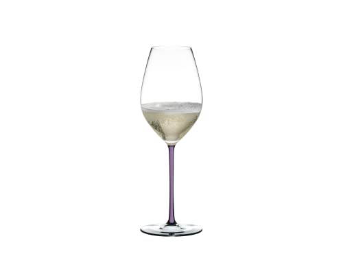 Riedel Flûte à champagne Fatto A Mano, verre à vin mousseux, verre en cristal, violet opalin