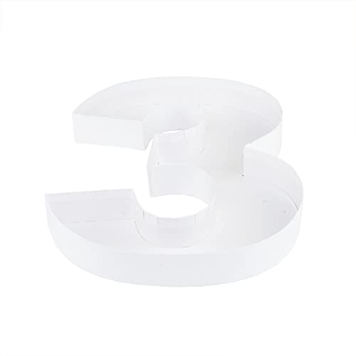 WENPACK 30.5cm Fillable Cardboard Number Shaped Box Clear Cover Sweets Charcuterie Grazing Packaging (3), Medium - Image 3