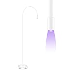 Lampenarm flexibel: 70 cm UV Light für Lichthärtenden UV Wimpernkleber  5W Flexibler Schwanenhals mit einer Länge von 70cm  LED Wimpernlampe  Kleber Ausgehärtet in 1-3 Sekunden  Mit Fußpedal