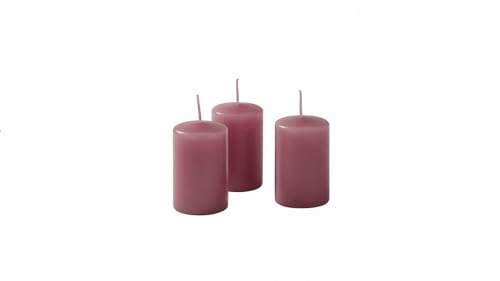 Cereria di Giorgio Risthò Bougies diamètre 4 cm hauteur 7 - Prune - Lot de 12 pièces