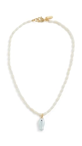 Logan Tay Womens Mother of Pearl Beaded Fish Necklace White One Size