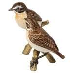 Goebel 66-845-22-1 Bird of the Year 2023 Brown Throat Pair Made of Bisque Porcelain, Brown, Orange, 17,5x12x10 cm - Image 2