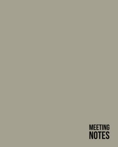 Ultimate Meeting Notes - Humus: 104 pages notebook