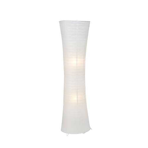 BRILLIANT lámpara Becca lámpara de pie blanca | 2x A60, E27, 60W, adecuado para lámparas normales (no incluidas) | Escala A ++ a E | Con interruptor de pie