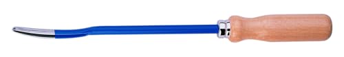 Rasqueta tipo cuchara de 200 mm, ideal para trabajos de desinfección y limpieza en superficies planas.