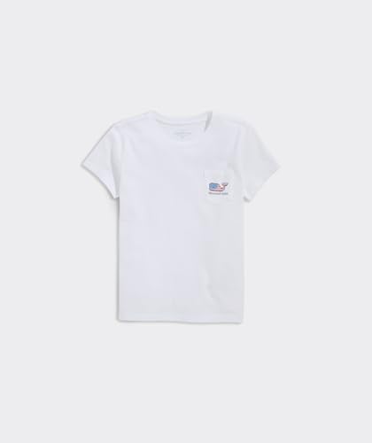Image of Vineyard Vines Girls' Flag Whale Short-Sleeve Pocket Tee