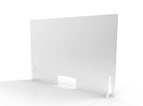 Astroplastic Barriera Parafiato in Plexiglass 4mm - Pannello parasputi - Protezione per Negozi Uffici (cm H 80 x L 100)