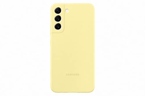 Samsung Silicone Smartphone Cover EF-PS906 für das Galaxy S22+, Handy-Hülle, Silikon, Schutz Case, stoßfest, dünn und griffig, Gelb – Ansicht 1