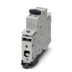 Thermoic circuit breaker, one-pole, 4.0 A thermal trip. DIN rail mounted and UL 1077-recognized with optional auxiliary contact for either S or H remote signal.( TMC 61C 04A )