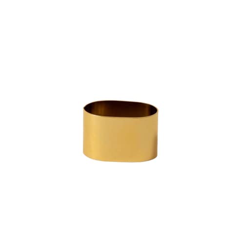 Esmée 4er Set Serviettenringe | Schön und Schlichter Serviettenring | Geburtstag oder Hochzeit Tischdeko | Serviettenhalter aus Stahl in glänzendem Gold Cover