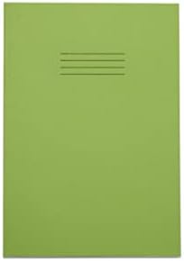 RHINO Stationery Exercise Book | A4 | 80 Page | 8mm Lined with Margin | Light Green | Learning Resources | School Books | Pack of 1