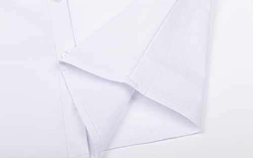 Image of Mud Kingdom Girls Dress Shirts School Uniform with Peter Pan Collar Poplin Long Sleeve