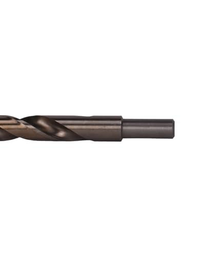 Image of Century Drill & Tool 26831 Cobalt Drill Bit, 31 /64 inch, Pro Pack of 3 | 3 /8 inch Reduced Shank shank, 5-7 /8 inch overall length, 135 point, cuts stainless steel, hard metals & metal