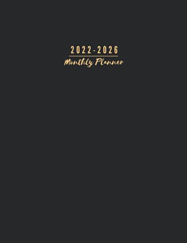 Monthly Planner 2022-2026: 5 Year Black Cover With Calendar Large Organizer and Agenda 60-Month image 2
