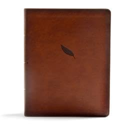 CSB Legacy Notetaking Bible Tan Leather Touch