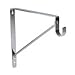 Bracket with Closet Rod Support, 12"SL x 10-7/8"WL, Bright Brass