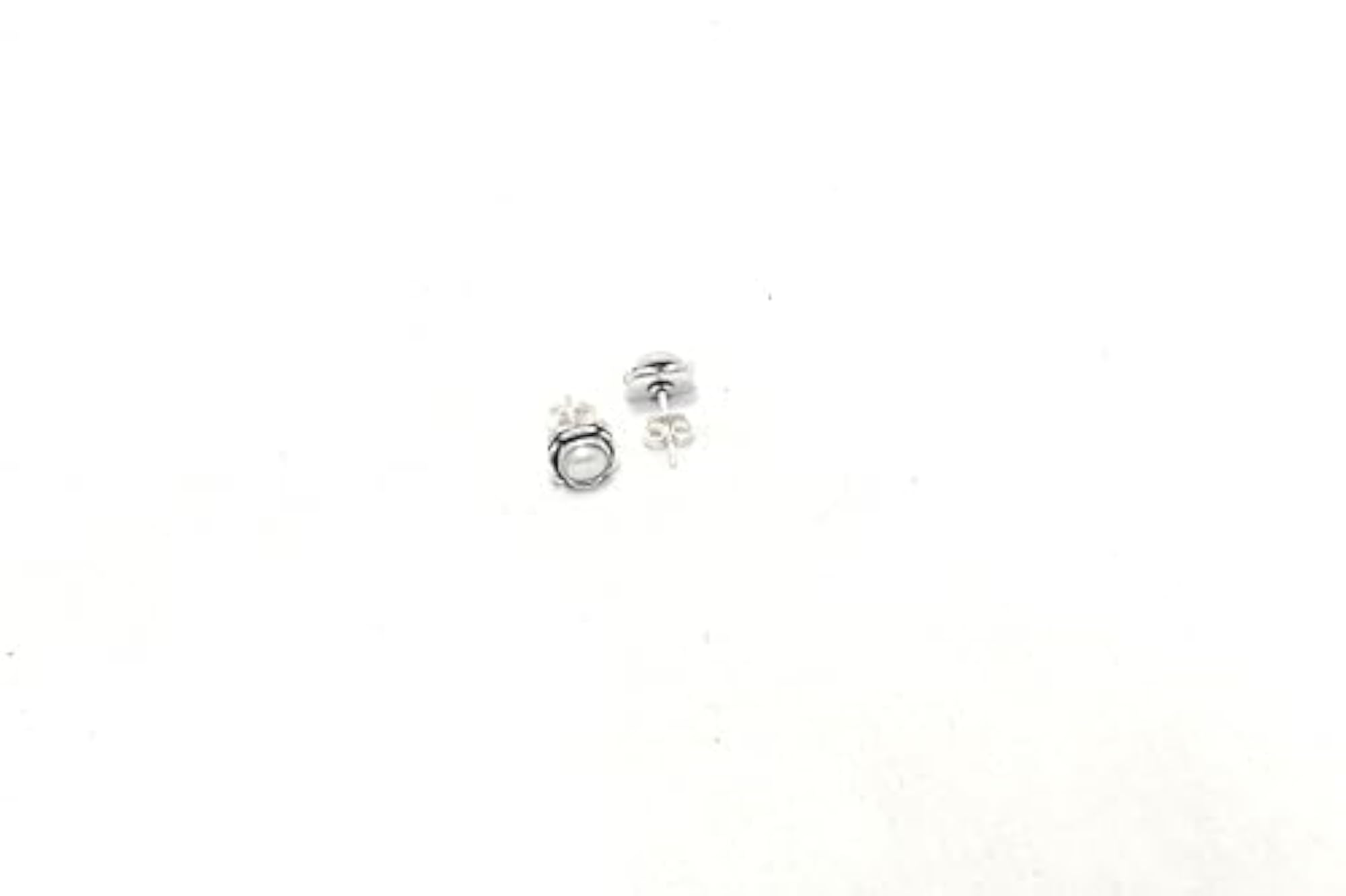 Women's 925 Sterling Silver Freshwater Pearl Gemstone Stud Earrings